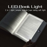 Lampe de lecture LED portable transparente transfrontalière rechargeable par USB, protection oculaire, pour dortoir, chambre, bureau, veilleuse à bouton-poussoir