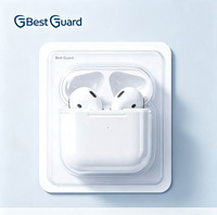 Emballage sous blister personnalisé pour casque Bluetooth TWS, emballage sous blister transparent en PET pour pièces d'écouteurs sans fil portables