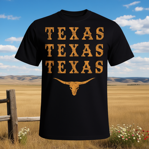 Camiseta Texas Longhorn Bull negra estilo vintage occidental - Product Image 3