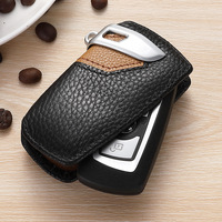 Étui pour clé de voiture en cuir véritable, écologique, à la mode, rouge et bleu, imprimé en sérigraphie, porte-clés, 100% neuf