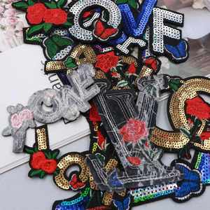 Patch brodé thermocollant personnalisé en gros pour vêtements, patch fleur brodé personnalisé avec sequins - Product Image 6