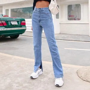 2024 Popular Jeans Femme High Waist Straight Women Blue Jean Pants Casual Women None Decoration Ladies Custom Women Jeans