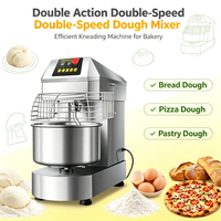 Machine à pétrir la pâte pour boulangerie commerciale, 40L, 8-15KG, acier inoxydable 304, double action, double vitesse, pour la cuisson du pain et des biscuits