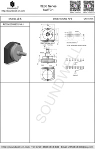 โพเทนชิโอมิเตอร์แบบหมุนแกนโลหะ SOUNDWELL Re30 - Product Image 3