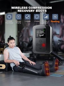 YICOLY, precio de fábrica, bota de compresión neumática inalámbrica con botas de recuperación de calefacción, masajeador de piernas de compresión de aire de 8 cámaras - Product Image 2