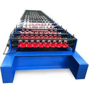 Schicht Trapez-Dachziegel Baumaterial glasierte Fliesenrolle Formmaschine - Product Image 1