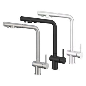Water Purifier Faucet Stainless Steel Single Handle <b>Deck</b> Mounted Modern Ceramic Valve Core LED Lighting Kitchen Faucet - Product Image 2