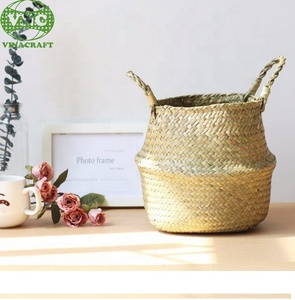 Cesta de Mimbre Vietnamita Tejida a Mano, Ecológica y Plegable con Asas para Almacenamiento de Artículos Diversos - Product Image 2