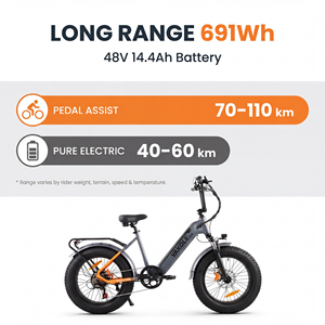 Vakole จักรยาน SG20ไฟฟ้าในเมืองจักรยานไฟฟ้า250W 48V 14.4Ah LG เบรคไฮดรอลิกแบตเตอรี่ขนาด20x4.0สำหรับผู้โดยสารในเมือง - Product Image 5