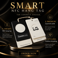Étiquette de vêtement en papier NFC personnalisée pour vêtements, sacs, chaussures