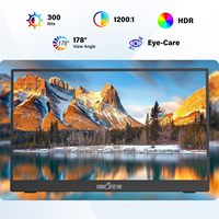 Monitor Portátil InnoView de 15.6'' para Laptop, FHD 1080P, USB-C, Monitores de Viaje con 90 Grados de Inclinación Integrados °   Soporte Ajustable Sin Bolsa
