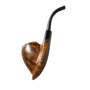 Briarwood Smoking Pipe Bent Type Gold Smooth Black Pharaoh Style Tobacco Pipe For Men - Product Image 1