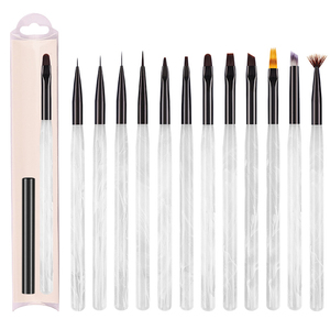 Lot de 12 pinceaux de nail art style japonais, en nylon, pour dessin de rayures, marque privée, outils de manucure professionnels - Product Image 5