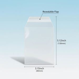 Protège-cartes transparents en PP, format 3 pouces, sans fermeture, haute transparence, pour objets de collection, style minimaliste - Product Image 3