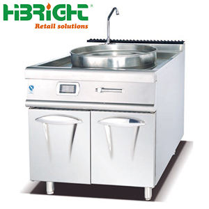 Cocina de inducción de acero inoxidable de ahorro de energía comercial HIBRIGHT estufa de freír eléctrica 200W AC 220V fuego feroz cóncavo - Product Image 3