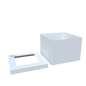 Cajas de pastel reciclables blancas Cajas plegables para pastel de cumpleaños Cajas de papel de flexografía personalizadas - Product Image 6
