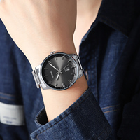 Montre Homme Luxe SKMEI 1878 Populaire 2026 – Bracelet Acier Inoxydable, Étanche 30M, Affichage Date – Vente en Gros