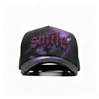 Casquette de baseball noire pour homme de haute qualité, style Dandi, classique, en daim, avec broderie 'Rude Awakening', 5 panneaux et visière courbée