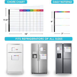 Calendario Magnético para Refrigerador, Tabla de Recompensas, Pizarra Magnética para Niños (11.5"x 15"), Lista de Tareas Diarias, 6 Marcadores de Punta Fina - Product Image 3