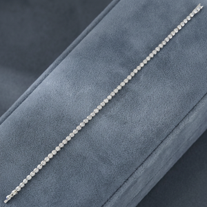สร้อยข้อมือทองคำขาว 14K เพชรเพาะเลี้ยงในห้องปฏิบัติการ ขนาด 6.6 นิ้ว - Product Image 3