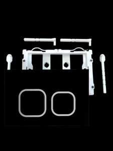 ABS-002-BLACK che giấu Phễu thoát nước phòng tắm nhà vệ sinh tấm vuông với Dual Flush Hot Bán Push nút mạ nút thủy tinh - Product Image 2