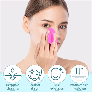 Soft Face Brush,Silicone Face Cleansing <b>Pads</b>,Face Scrubber,Silicone Facial Exfoliator & Blackhead Remover for Deep Cleaning Care - Product Image 2