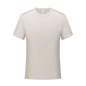 Camiseta de Manga Corta de Secado Rápido para Hombre, Color Azul Marino Sólido, Poliéster, Ropa Informal - Product Image 2