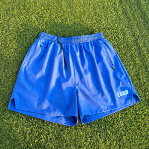 Short de course personnalisé en nylon léger avec poche latérale à fermeture éclair et ceinture à cordon pour hommes - Product Image 1