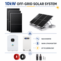 Système d'énergie solaire hors réseau de 4 à 10 kW, kit complet avec contrôleur MPPT, panneaux solaires, garantie de 10 ans, utilisation domestique, CE pour