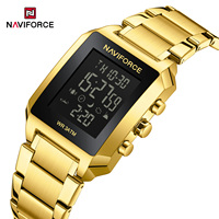 Montre NAVIFORCE 9270, nouvelle montre digitale LCD tendance, lumineuse, avec fonction AZAN pour les musulmans