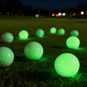 Balles de golf premium à 3 couches en uréthane, vertes, qui brillent dans le noir, avec logo personnalisé pour l'entraînement professionnel nocturne - Product Image 4