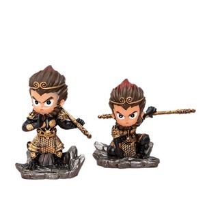Figura de Resina de Sun Wukong de Yu Mo, Personaje de Dibujos Animados, Decoración de Escritorio, Adorno Coleccionable, Decoración del Hogar, Regalo - Product Image 5