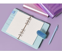 Carnet de notes personnalisé tendance, classeur à anneaux A5 A6, carnet en cuir PU pour étudiants, budget, dernière mode