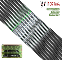 Flèches HT pour arcs composés et classiques, personnalisables OEM, spine 200-500, 20 à 35 pouces, en carbone pur, vente en gros