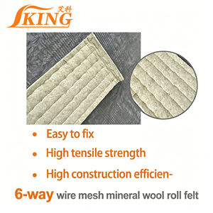 ISOKING Rollo de Lana Mineral de 150 mm de Espesor, Manta de Lana Mineral, Aislamiento <span class=keywords><strong>Térmico</strong></span> <span class=keywords><strong>para</strong></span> Paredes y Techos de Edificios, Fabricante China - Product Image 4