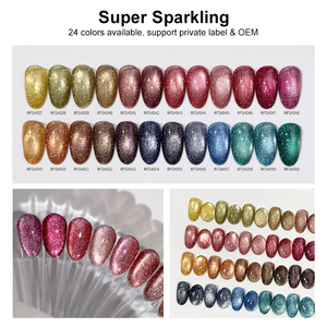 Esmalte de Uñas Magnético con Efecto Ojo de Gato, 24 Colores, Marca Privada, Alta Calidad, Súper Brillante y Reflectante con Diamantes - Product Image 4