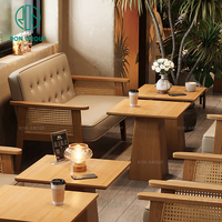 Café Restaurant Bois Café Canapé Meubles Table et Chaise Ensemble pour Restaurant