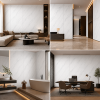 Panneau mural décoratif SPC de haute qualité avec surface 3D, finition marbre, résistant aux rayures, revêtement anti-UV pour l'intérieur