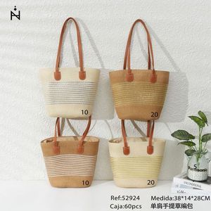 Borsa in Paglia 38*14*28CM, Borsa Intrecciata a Tracolla Singola e da Mano - Product Image 3