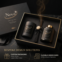 Diffuseur de parfum d'ambiance en cire de soja artisanale, écologique, de luxe, parfumée aux huiles essentielles, élégante et promotionnelle, pour la décoration de la maison