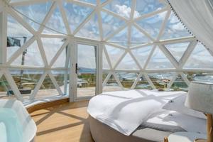 Dôme géodésique transparent pour 1 à 2 personnes, tente, concert ou cinéma ou événement sportif, éco-resort, maison en verre - Product Image 5