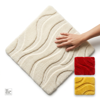 Tapis tufté à la main en acrylique, tapis de luxe pour hôtel, motif géométrique en relief, moderne, antidérapant, pour chambre à coucher, design texturé, à poils longs, pour animaux de compagnie