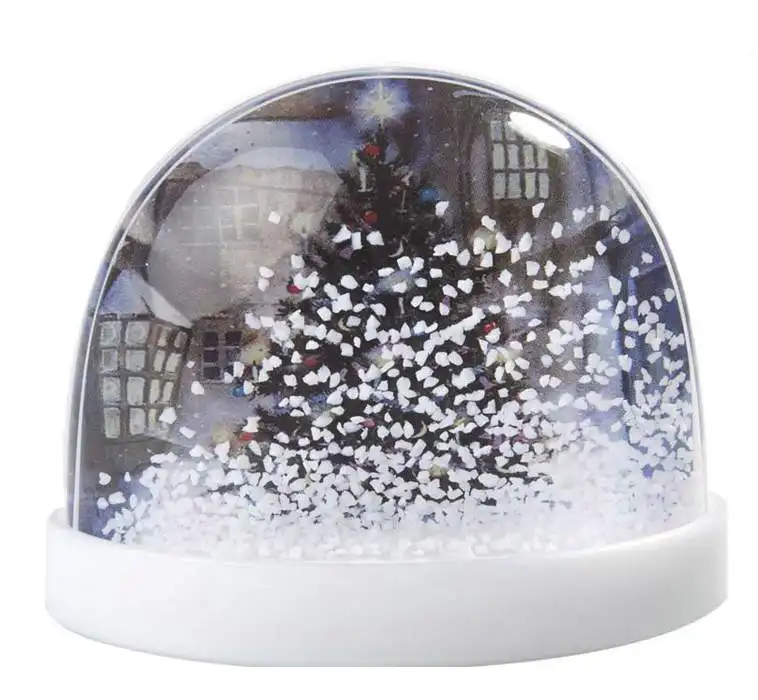 Di plastica palla di neve con il magnete sul retro