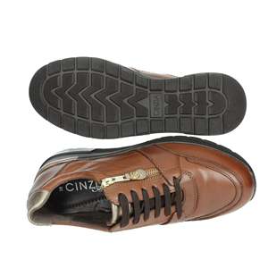Zapatillas Deportivas Cinzia para Mujer, de Cuero Marrón, de Caña Baja, Estilo Casual - Product Image 6