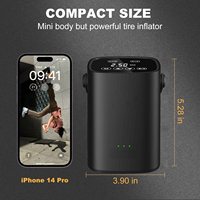 Wireless Tire Inflator Air Compressor with Rechargeable Battery for Convenience