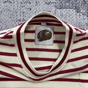 TS4154 T-Shirt a <span class=keywords><strong>Righe</strong></span> 100% Cotone di Alta Qualità Personalizzata Casual Ecologica Rossa <span class=keywords><strong>e</strong></span> Bianca a Manica Corta per Uomo - Product Image 5