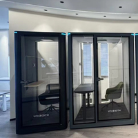 UNIBOOTH Promotion exceptionnelle : Cabine de bureau insonorisée 33 dB, certifiée ISO 23351 Classe A, résistante au feu, ESG, en kit, assemblage rapide