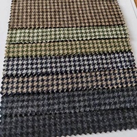 50% laine 500 g/m melton pied-de-poule en stock approvisionnement d'usine manteaux, chapeaux et gants pour hommes et femmes tissu
