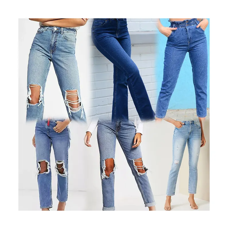 2024 Hàng Hóa Denim Jeans Phụ Nữ Hàng May Mặc Cổ Phiếu Phụ Nữ Của Phụ Nữ Denim Chạy Bộ Quần Siêu Overstock Skinny Phụ Nữ Quần Jeans Ngắn Quần