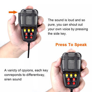 Klaxon d'air à 7 tons, son fort, megahone, 12V, 100W, avec Microphone, pour voiture, <span class=keywords><strong>moto</strong></span>, voiture, camion, alarme, sirène - Product Image 6